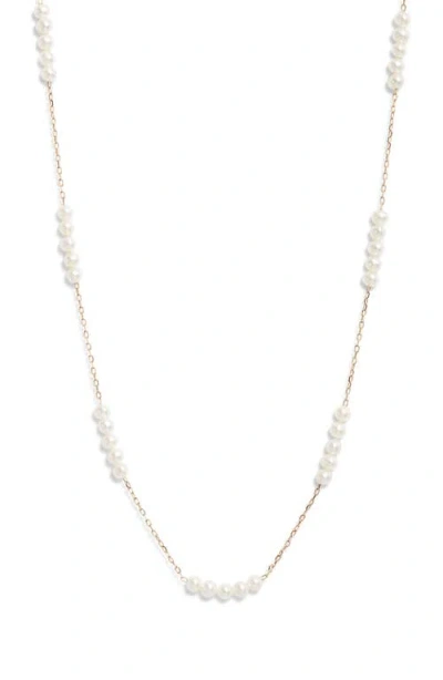 Nordstrom Freshwater Pearl Station Necklace In Metallic