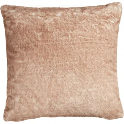 Nordstrom Frosted Faux Fur Accent Pillow In Tan Thrush