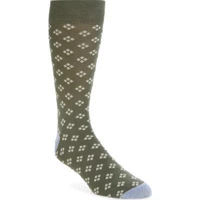 Nordstrom Geo Pattern Cotton Blend Dress Socks In Multi