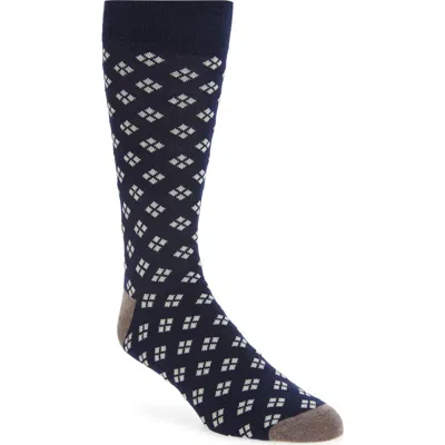 Nordstrom Geo Pattern Cotton Blend Dress Socks In Multi