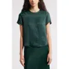 Nordstrom Geo Satin Jacquard Top In Green Park