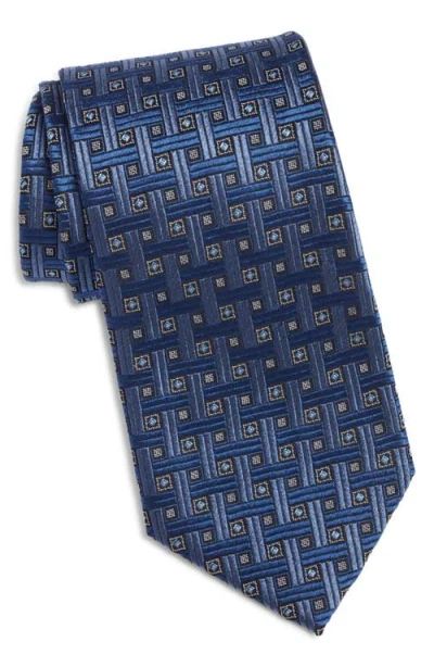 Nordstrom Geometric Jacquard Silk Tie In Blue