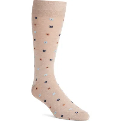 Nordstrom Geometric Pattern Cotton Blend Dress Socks In Multi