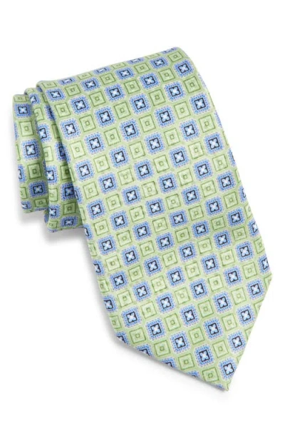 Nordstrom Geometric Print Silk Tie In Green