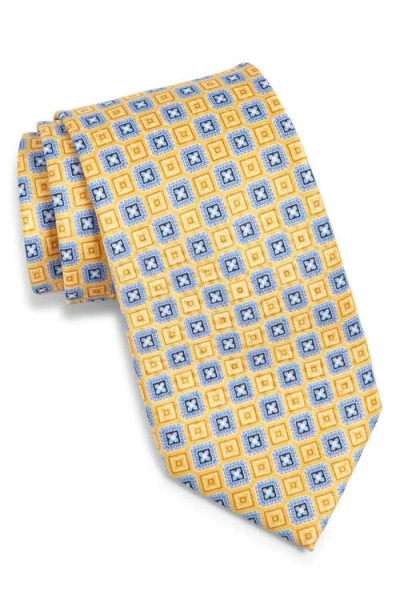 Nordstrom Geometric Print Silk Tie In Yellow