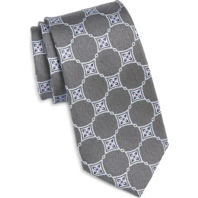 Nordstrom Geometric Silk Tie In Gray