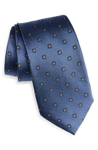Nordstrom Geometric Silk Tie In Blue