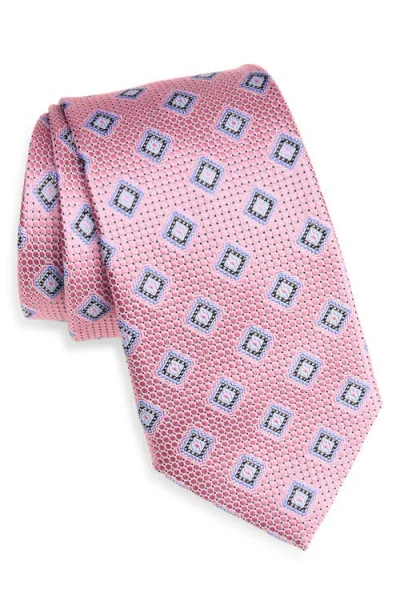 Nordstrom Geometric Silk Tie In Pink
