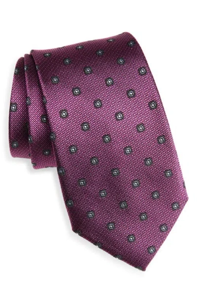 Nordstrom Geometric Silk Tie In Purple