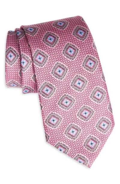 Nordstrom Geometric Silk Tie In Pink