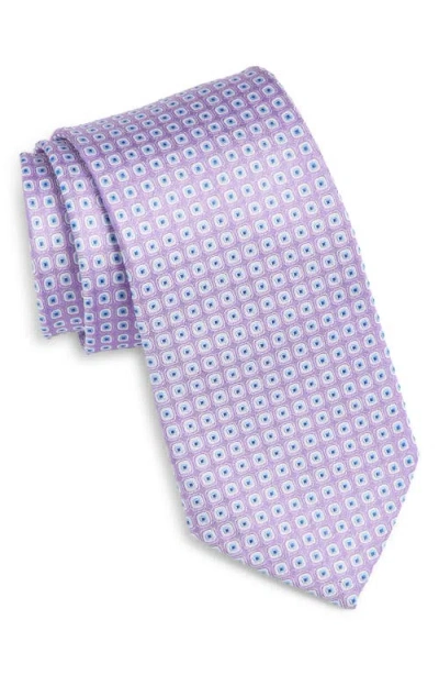 Nordstrom Geometric Silk Tie In Purple