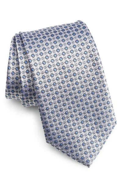Nordstrom Geometric Silk Tie In White