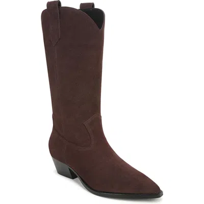 Nordstrom Georgia Croc Embossed Leather Boot In Brown