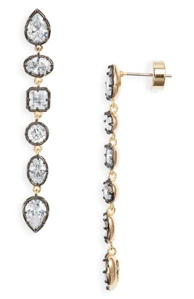 Nordstrom Georgian Cubic Zirconia Linear Drop Earrings In Gold