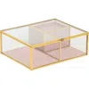 Nordstrom Glass & Velvet Jewelry Box In Gold