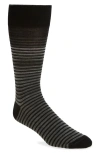 Nordstrom Gradient Stripe Wool Blend Dress Socks In Gray