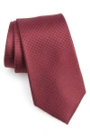 Nordstrom Haley Solid Silk Tie In Burgundy