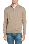 Nordstrom Half Zip Cotton & Cashmere Pullover Sweater In Tan Portabella