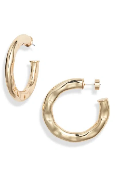 Nordstrom Hammered Hoop Earrings In Gold
