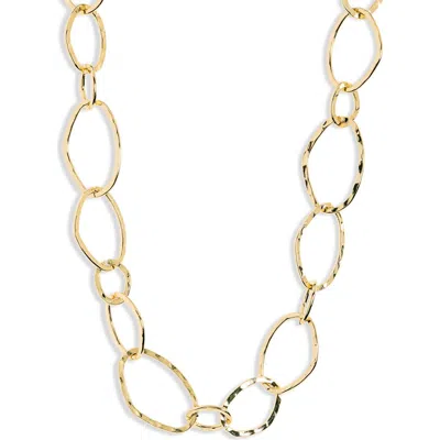 Nordstrom Hammered Link Long Necklace In Gold