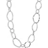 Nordstrom Hammered Link Long Necklace In Rhodium