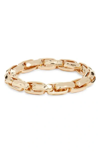 Nordstrom Hammered Link Stretch Bracelet In Gold