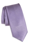 Nordstrom Haskin Textured Solid Silk Tie In Purple
