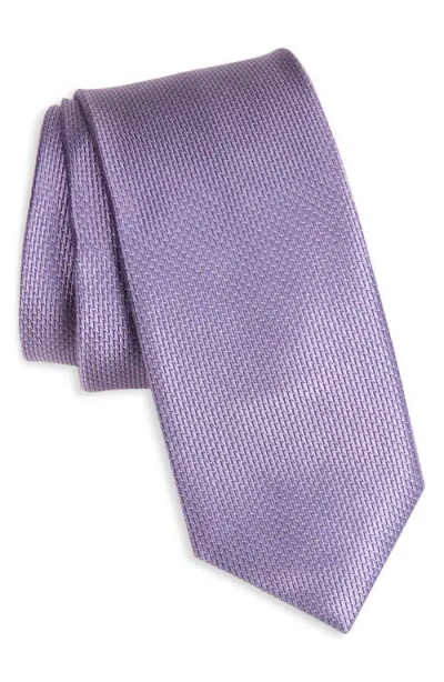 Nordstrom Haskin Textured Solid Silk Tie In Purple