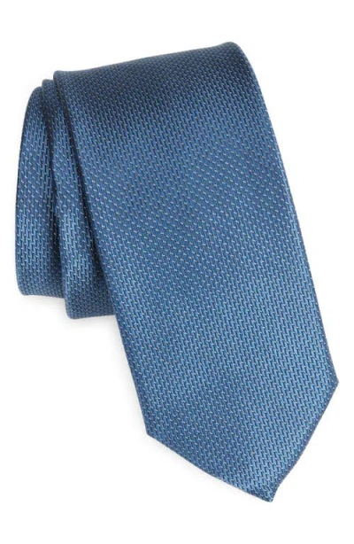 Nordstrom Haskin Textured Solid Silk Tie In Blue