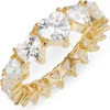 Nordstrom Heart Cubic Zirconia Eternity Ring In Gold