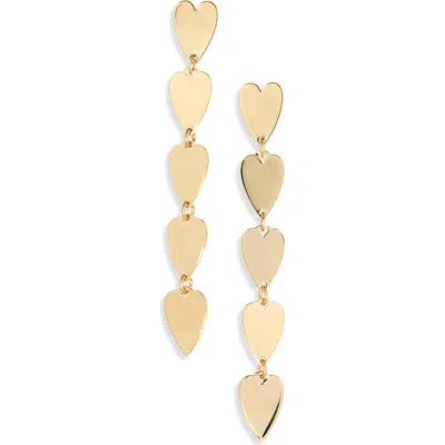 Nordstrom Heart Linear Drop Earrings In Gold