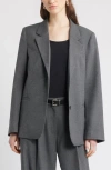 Nordstrom Heathered Boyfriend Blazer In Gray