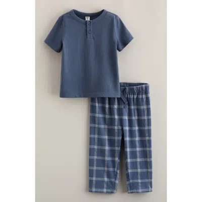 Nordstrom Babies'  Henley T-shirt & Pants Set In Blue
