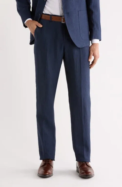 Nordstrom Henrik Trim Fit Italian Linen Suit Separate Pants In Blue