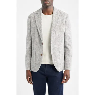 Nordstrom Henrik Trim Fit Knit Cotton Blend Tweed Sport Coat In Gray