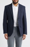 Nordstrom Henrik Trim Fit Solid Stretch Wool Suit Jacket In Blue