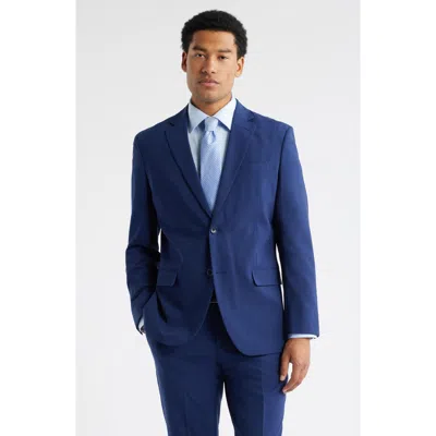 Nordstrom Henrik Trim Fit Solid Stretch Wool Suit Jacket In Blue