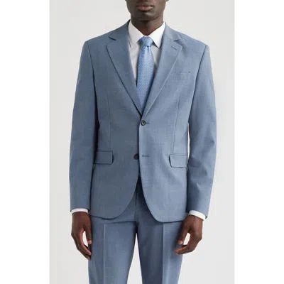Nordstrom Henrik Trim Fit Solid Stretch Wool Suit Jacket In Blue