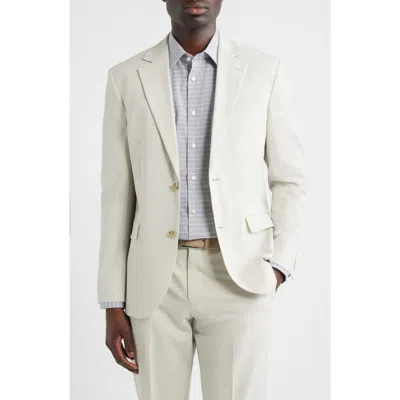 Nordstrom Henrik Trim Fit Solid Stretch Wool Suit Jacket In Neutral