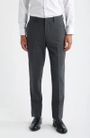 Nordstrom Henrik Trim Fit Solid Stretch Wool Suit Pants In Gray