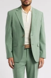 Nordstrom Henrik Trim Fit Stretch Italian Wool Suit Separate Jacket In Green