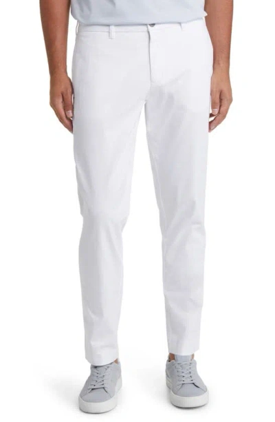 Nordstrom Heron Taper Leg Twill Chino Pants In White