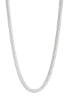 Nordstrom Herringbone Chain Necklace In Rhodium