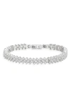 Nordstrom Herringbone Cubic Zirconia Tennis Bracelet In Metallic