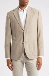 Nordstrom Henrik Trim Fit Stretch Italian Wool Suit Separate Jacket In Beige Herringbone