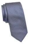 Nordstrom Hudson Mini Grid Silk Tie In Blue