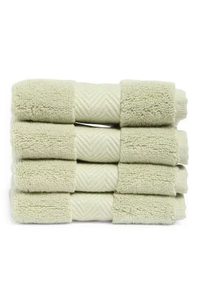 Nordstrom Hydrocotton Set Of 4 Washcloths In Green