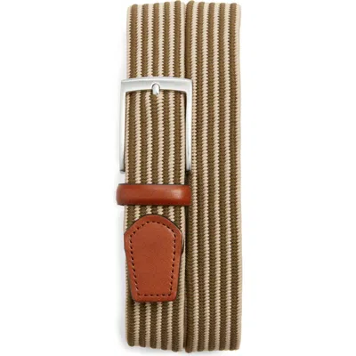 Nordstrom Ian Woven Elastic Belt In Brown
