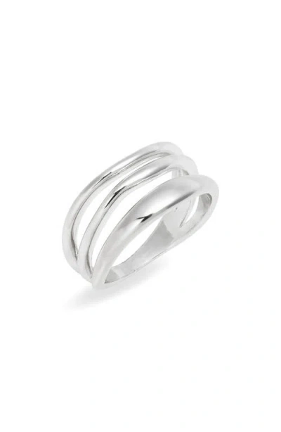 Nordstrom Illusion Triple Band Ring In Rhodium