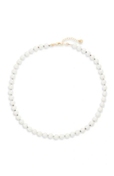 Nordstrom Imitation Pearl & Glass Bead Necklace